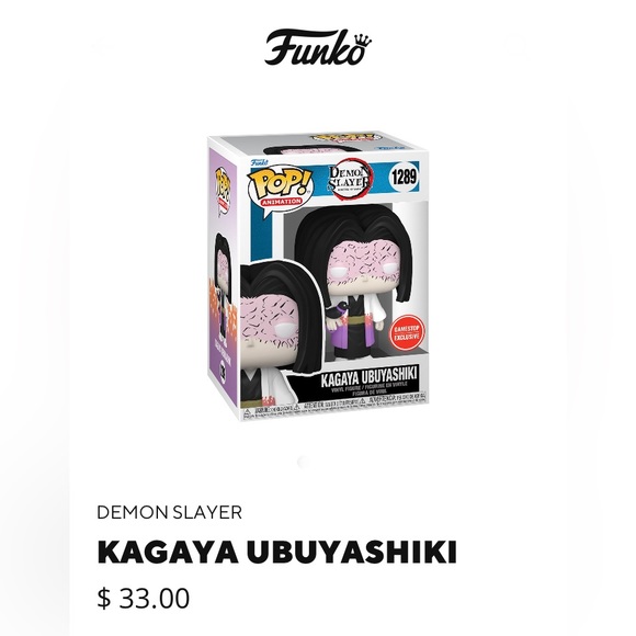 NEW GameStop Exclusive Kagaya Ubuyashiki Demon Slayer Anime Funko Pop - Picture 3 of 9